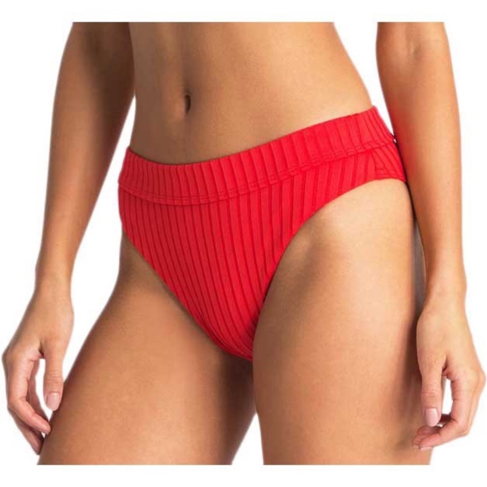 Billabong Red Maui Ribbed Bikini Bottom - Picture 3 of 7